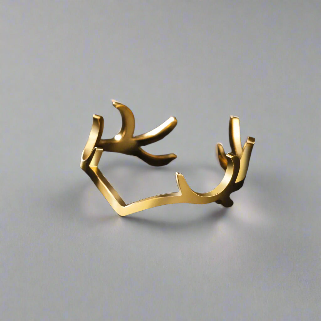"Antlery" - unisex fashionable stainless steel ring