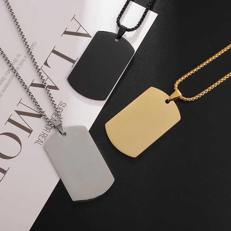 "Militag" - unisex stainless steel necklace