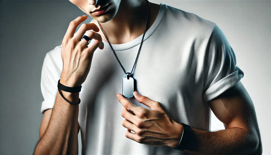 male model with simple fashion accessories 