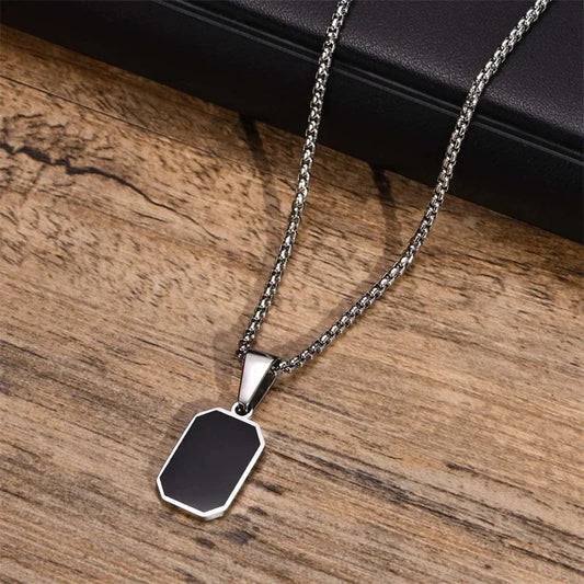 "Shadelite" - unisex stainless steel necklace steel colour