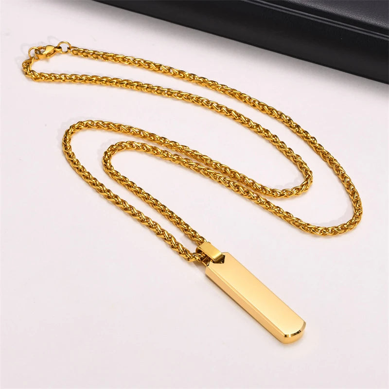 "Vertico" - unisex stainless steel necklace gold