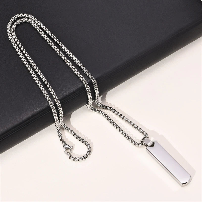 "Vertico" - unisex stainless steel necklace steel